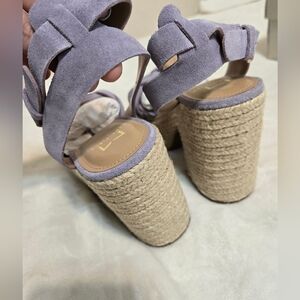 Marc Fisher LTD Odilia Lattice Platform Sandals in Light Natural Size 10 NEW